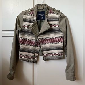 American Eagle Cropped Motorcycle Jacket XS